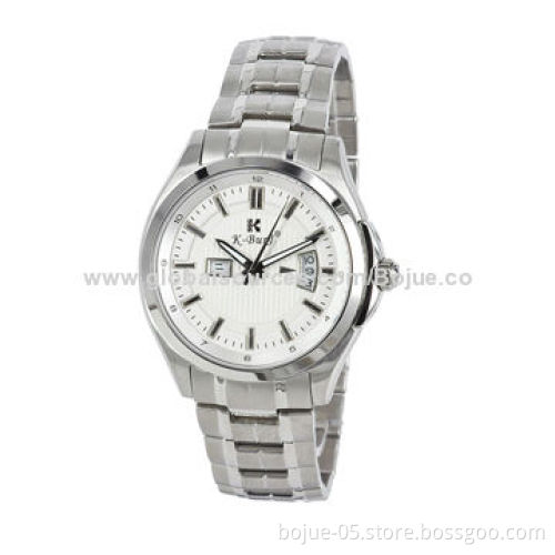 Fashion silver Stainless Steel Luxury Sport Analog Quartz Clock Men's Wristwatch